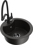 Mexen Diego гранитна мивка с 1 отделение с кухненски смесител Duo,