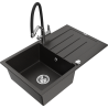 Mexen Bruno гранитна кухненска мивка с едно корито с отцедник и кухненски