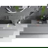 Mexen Catia мивка за поставяне на плота 48 x 37 см, черно матирано/сребристо - 21314874