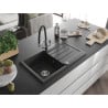 Mexen Bruno гранитна кухненска мивка с 1 отделение с отцедник и кухня Duo,
