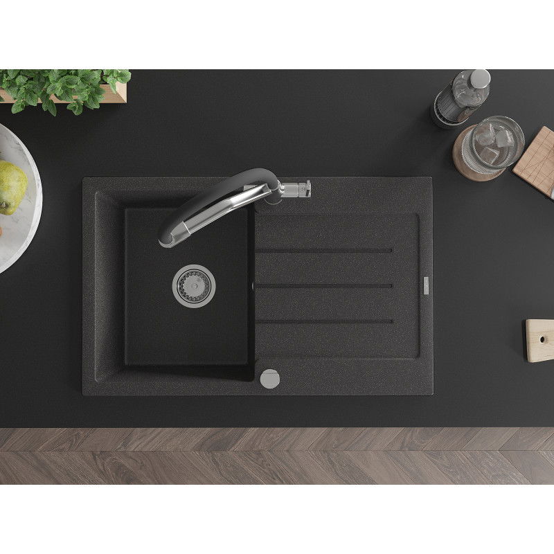 Mexen Bruno гранитна кухненска мивка с 1 отделение с отцедник и кухня Duo,
