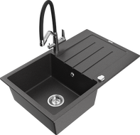 Mexen Bruno гранитна кухненска мивка с 1 отделение с отцедник и кухня Duo,