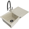 Mexen Cesar гранитна кухненска мивка с една камера, отцедник и кухненски