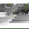Mexen Catia мивка за плота 48 x 37 см, бяла/златна шарка решетка - 21314809