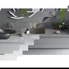 Mexen Viki мивка за поставяне 48 x 35 см, матово черно/златен ръб - 21054875