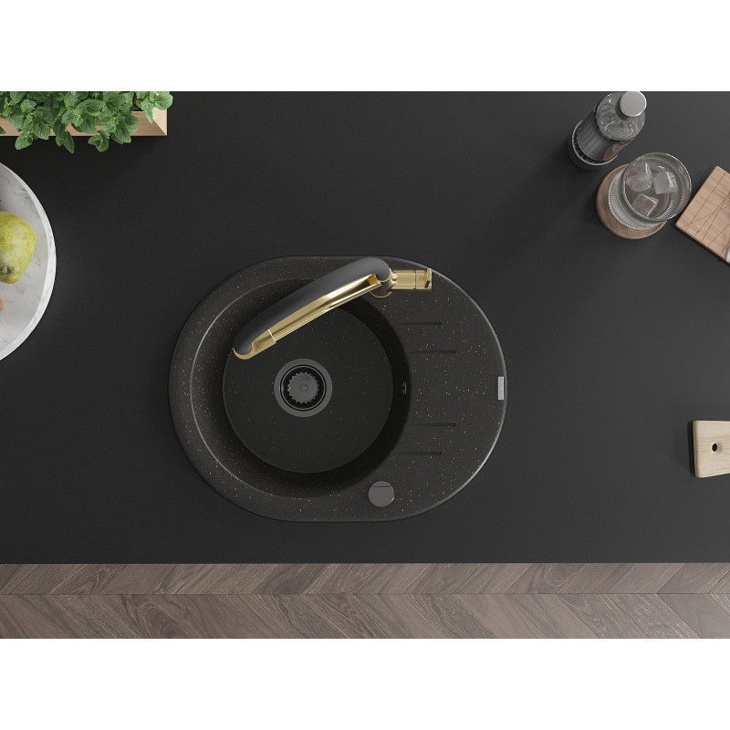 Mexen Kevin гранитна мивка с 1 отделение с кухненски смесител Duo,