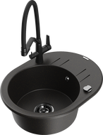 Mexen Kevin гранитна мивка с 1 отделение и кухненски смесител Duo,