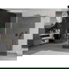 Mexen Kioto самостоятелна душ стена 100 x 200 см, графит 8 мм, розово злато - 800-100-002-60-40
