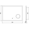 Mexen Kala осветено огледало за баня с козметично огледало 80 x 60 см, LED 6000K, анти-пара - 9820-080-060-611-00