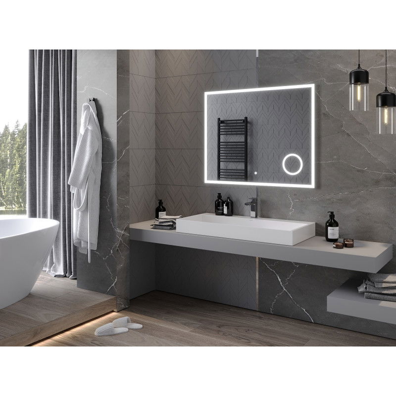 Mexen Kala осветено банско огледало с козметично огледалце 100 x 80 см, LED 6000K,