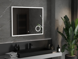 Mexen Kala осветено огледало за баня с козметично огледалце 100 x 80 см, LED 6000K, антипара - 9820-100-080-611-00