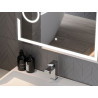 Mexen Onyx осветено баняно огледало с козметично огледалце 80 x 60 см, LED 6000K,