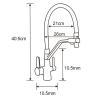 Mexen Carlos гранитна мивка с 1,5 камери и кухненски смесител Duo, сив