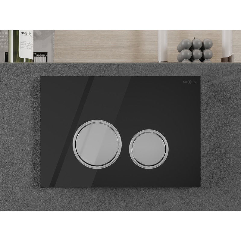 Mexen Fenix 06 бутон за промиване, черен - 600623