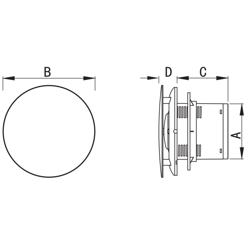 Mexen AXR 100 вентилатор за баня, бял - W9602-100-00