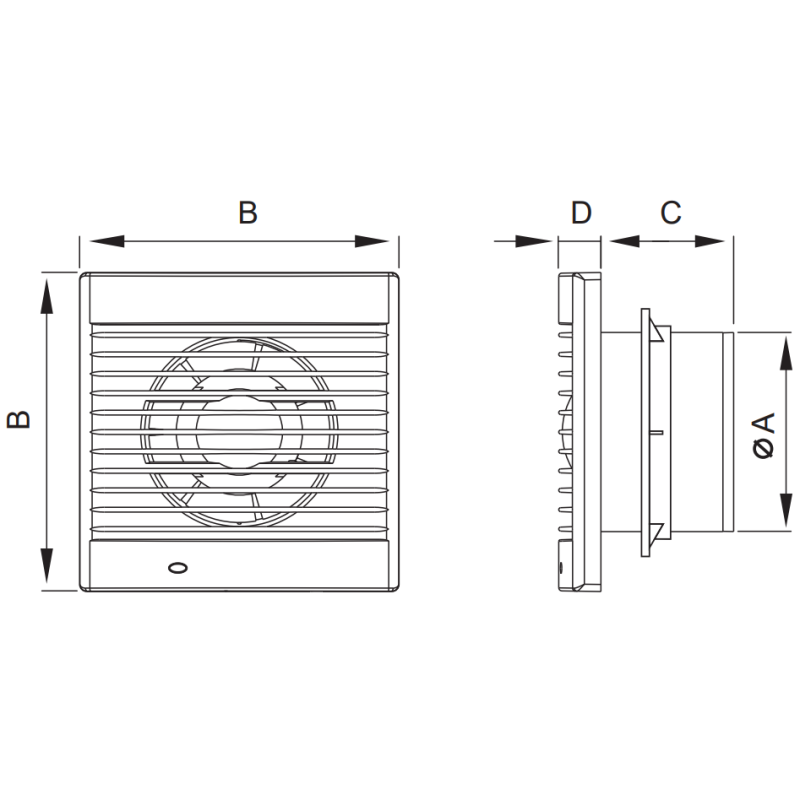 Mexen EXS 100 вентилатор за баня, бял - W9604-100-00