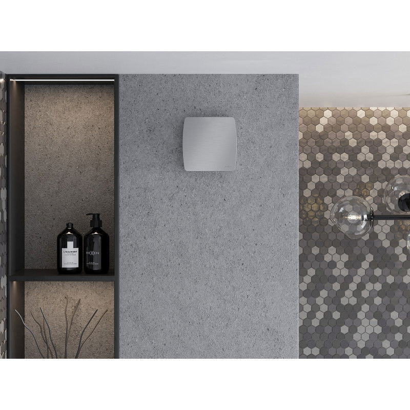 Mexen AXS 100 вентилатор за баня с датчик за влажност, сребърен - W9601-100H-11