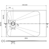 Mexen Hugo правоъгълно душово корито SMC 150 x 90 см, черно - 42709015