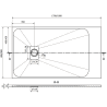 Mexen Hugo правоъгълен поддушов кафез SMC 170 x 90 см, черен - 42709017