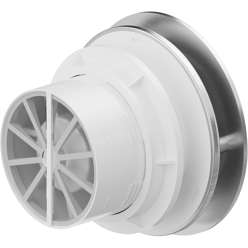 Mexen AXR 100 вентилатор за баня с таймер, сребърен - W9602-100T-11