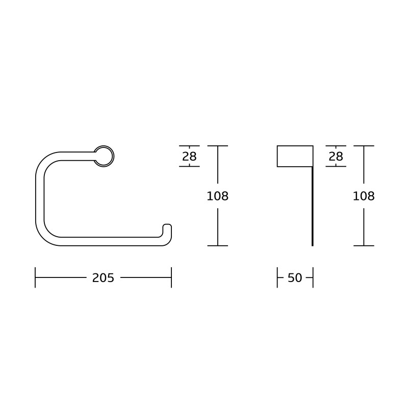 Mexen Base закачалка за кърпи, златно - 70882321-50