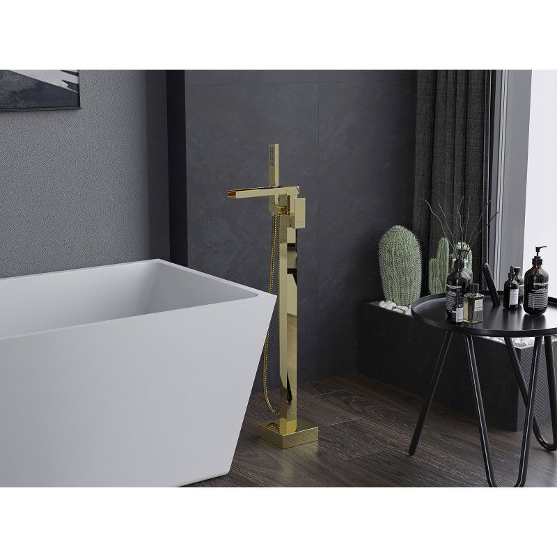 Mexen Algar свободностоящ смесител за вана, златен - 75733-50