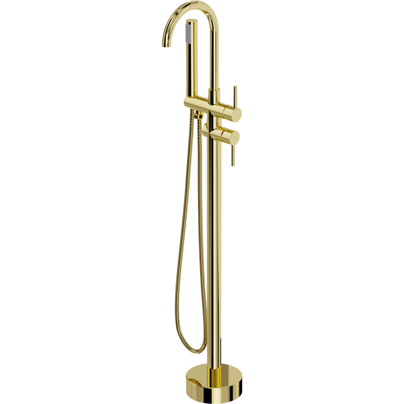 Стояща вана батерия Mexen Alma, златна - 75033-50