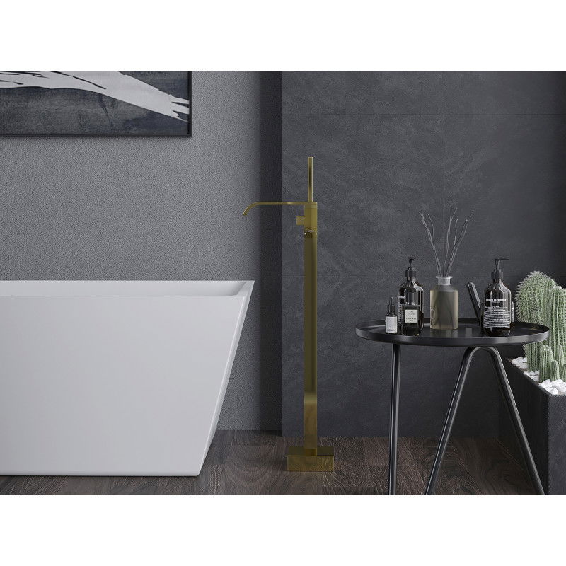 Mexen Lava свободностоящ смесител за вана, златен - 752433-50