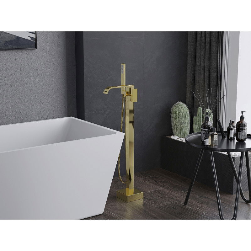 Mexen Lava свободностоящ смесител за вана, златен - 752433-50