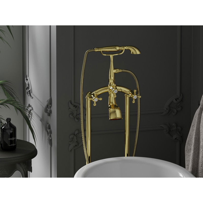 Mexen Retro самостоятелна вана, златна - 75933-50