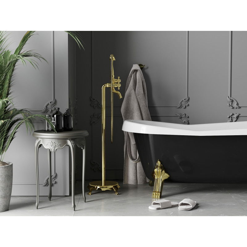 Mexen Retro самостоятелна вана, златна - 75933-50