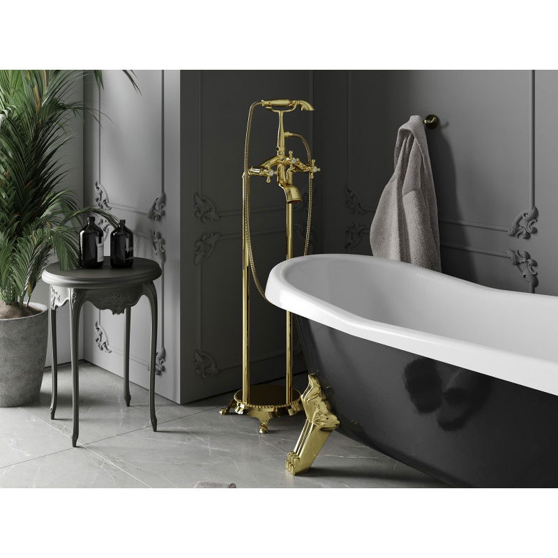 Mexen Retro самостоятелна вана, златна - 75933-50