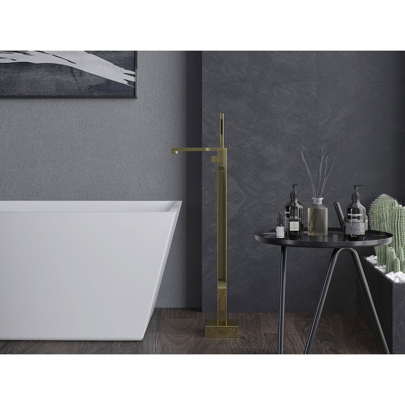 Mexen Urano свободностоящ смесител за вана, златен - 75233-50