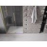 Mexen Velar плъзгащи се душ врати 100 см, прозрачни, матово златни - 871-100-000-01-55