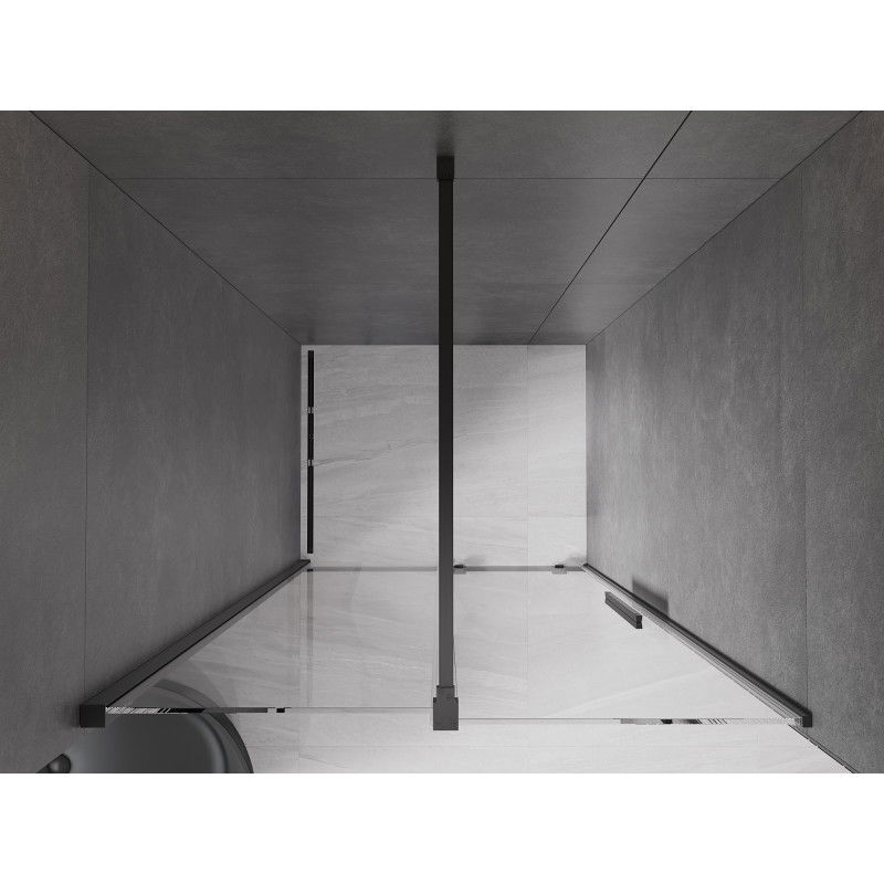 Mexen Velar плъзгащи се душ врати 100 см, прозрачни, черни - 871-100-000-01-70