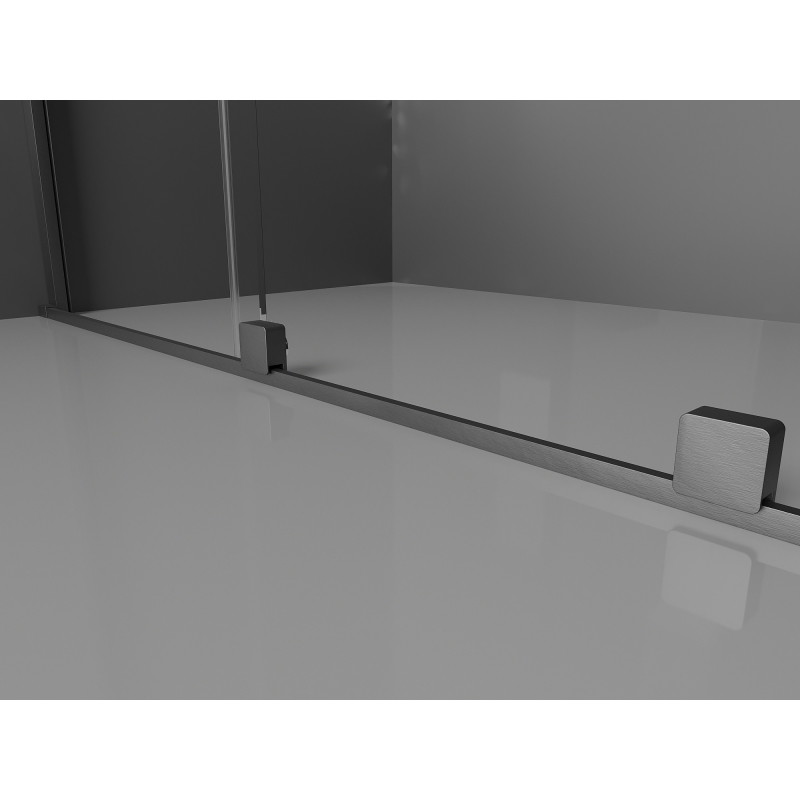 Mexen Velar Плъзгащи се душ врати 100 см, прозрачни, оръжейно сив мат