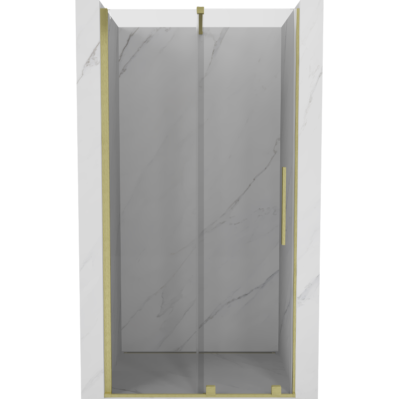 Mexen Velar плъзгаща се душ врата 100 cm, прозрачна, златна матова - 871-100-000-01-55