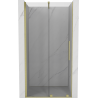Mexen Velar плъзгаща се душ врата 100 cm, прозрачна, златна матова - 871-100-000-01-55
