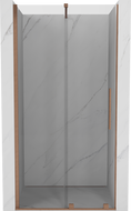 Mexen Velar плъзгащи се душ врати 120 cm, прозрачни, четкана мед - 871-120-000-01-65