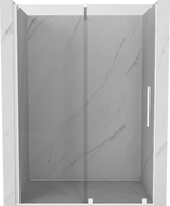 Mexen Velar плъзгащи се душ врати 160 см, прозрачно, бяло - 871-160-000-01-20