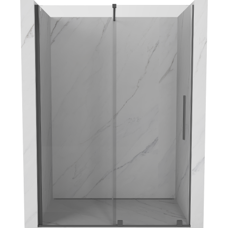 Mexen Velar плъзгащи се душ врати 130 см, прозрачен, матов gun gray - 871-130-000-01-66