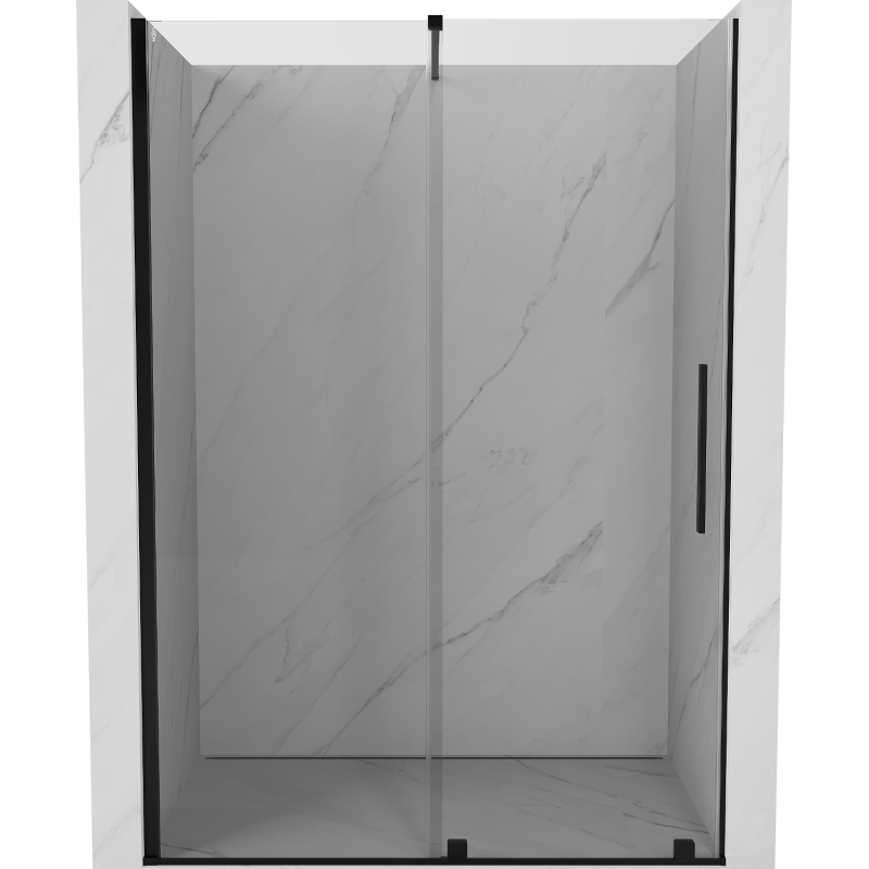 Mexen Velar плъзгаща се душ врата 160 cm, прозрачна, черна - 871-160-000-01-70