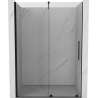 Mexen Velar плъзгаща се душ врата 160 cm, прозрачна, черна - 871-160-000-01-70