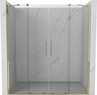 Mexen Velar Duo плъзгаща врата за душ кабина 170 cm, прозрачна, златна - 871-170-000-02-50