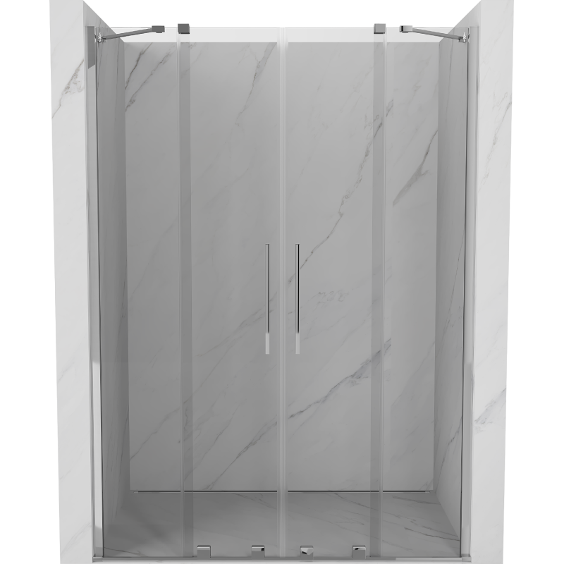 Mexen Velar Duo плъзгаща се душ врата 160 cm, прозрачна, хром - 871-160-000-02-01