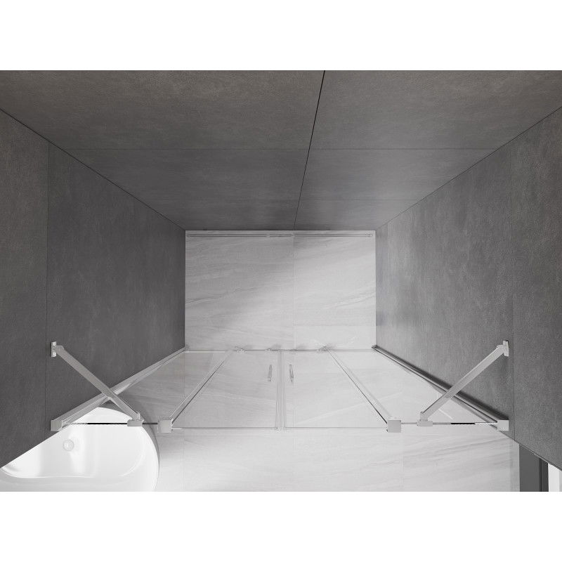 Mexen Velar Duo плъзгаща се душ врата 160 cm, прозрачна, хром - 871-160-000-02-01