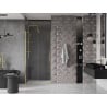 Mexen Velar плъзгащи се душ врати 110 см, прозрачни, златно матови - 871-110-000-01-55