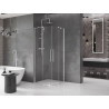 Mexen Velar Дуо плъзгаща душ кабина 80 x 80 см, прозрачна, хром - 871-080-080-02-01