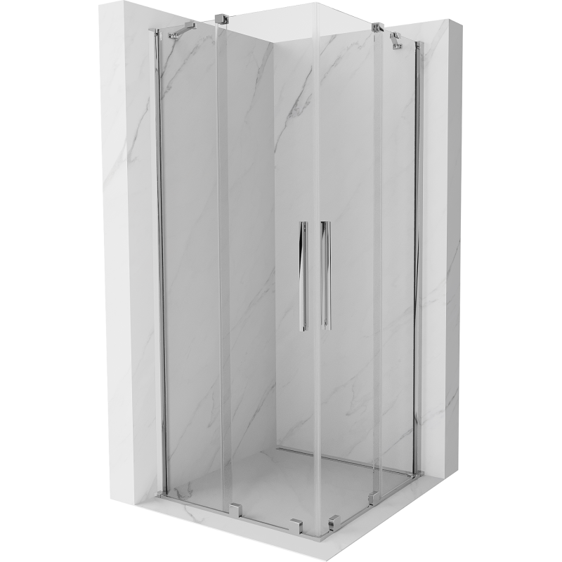 Mexen Velar Duo прозорец за душова кабина 90 x 90 см, прозрачен, хром - 871-090-090-02-01