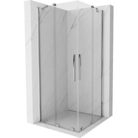 Mexen Velar Duo прозорец за душова кабина 90 x 90 см, прозрачен, хром - 871-090-090-02-01